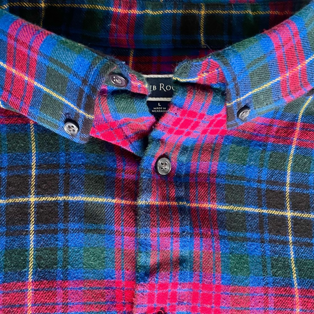 Plaid flannel Club Room Large size shirt